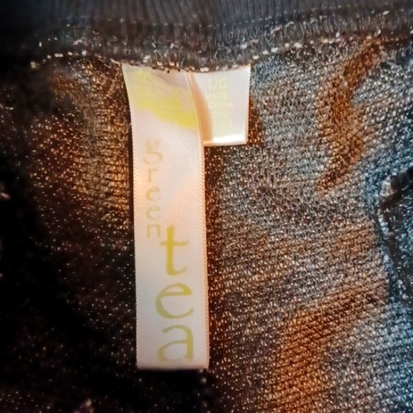 Gree Tea Gray & Black Zipper Pockets Jogger Pants  L  New No Tags - Picture 4 of 9